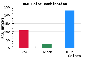 rgb background color #6C18E4 mixer