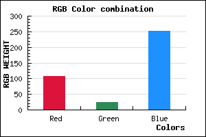 rgb background color #6C18FC mixer