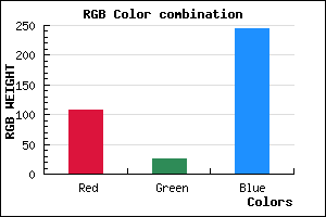rgb background color #6C1AF4 mixer