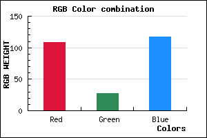 rgb background color #6C1B75 mixer
