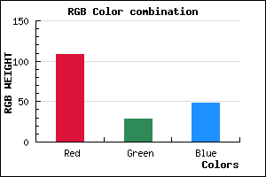 rgb background color #6C1C30 mixer
