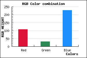 rgb background color #6C1FE4 mixer