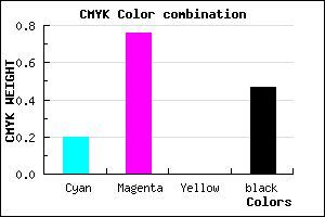 #6C2187 color CMYK mixer