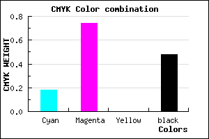 #6C2284 color CMYK mixer