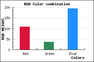 rgb background color #6C24C2 mixer