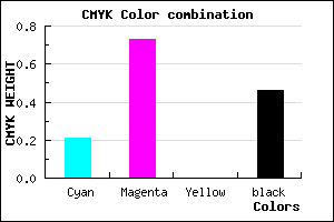 #6C2589 color CMYK mixer