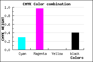 #6C0499 color CMYK mixer