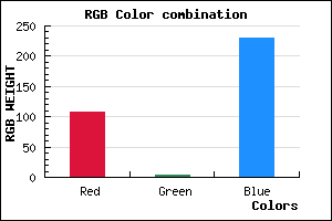 rgb background color #6C04E6 mixer