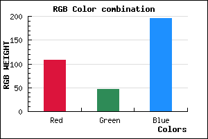 rgb background color #6C2FC3 mixer