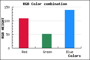 rgb background color #6C338B mixer