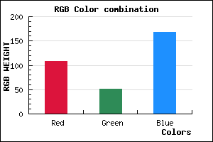 rgb background color #6C33A8 mixer
