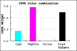 #6C3682 color CMYK mixer