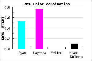 #6C36E5 color CMYK mixer