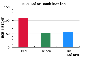 rgb background color #6C3639 mixer