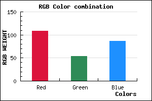 rgb background color #6C3656 mixer