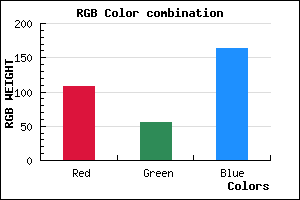 rgb background color #6C38A4 mixer