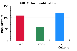 rgb background color #6C3A78 mixer