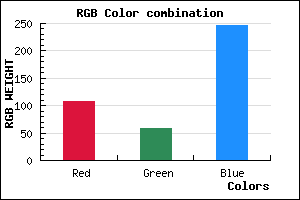 rgb background color #6C3AF7 mixer