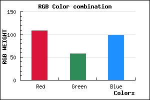 rgb background color #6C3A62 mixer