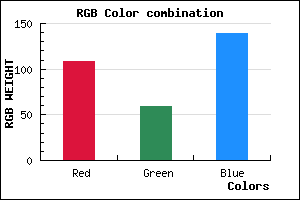 rgb background color #6C3B8B mixer