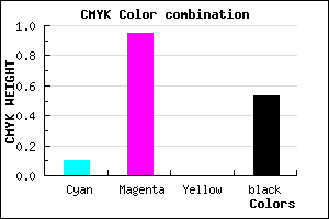 #6C0678 color CMYK mixer