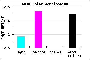 #6C3C82 color CMYK mixer