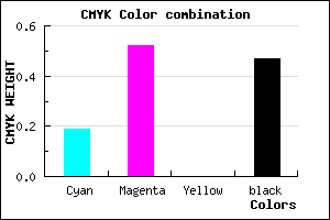 #6C4086 color CMYK mixer