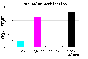 #6C4177 color CMYK mixer