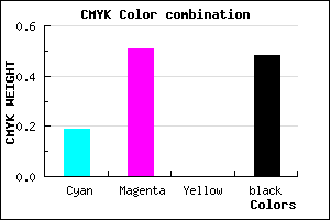 #6C4185 color CMYK mixer