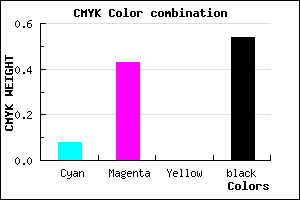 #6C4375 color CMYK mixer