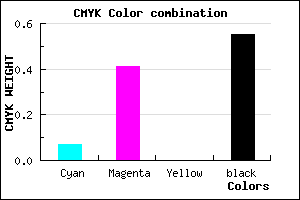#6C4474 color CMYK mixer