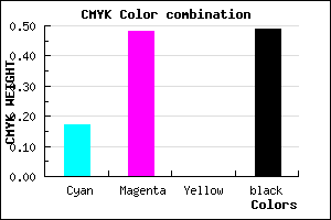 #6C4482 color CMYK mixer