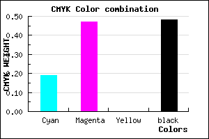 #6C4785 color CMYK mixer
