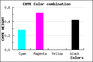 #6C4795 color CMYK mixer