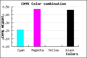 #6C4889 color CMYK mixer