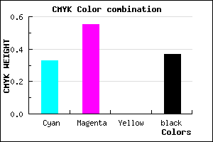 #6C48A1 color CMYK mixer