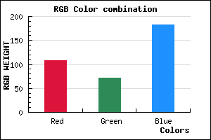 rgb background color #6C48B6 mixer