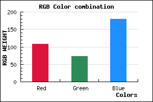 rgb background color #6C49B3 mixer