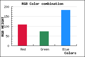 rgb background color #6C49B6 mixer