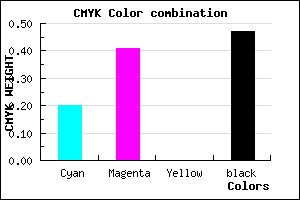 #6C4F87 color CMYK mixer