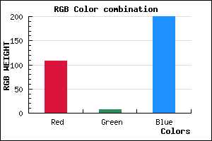rgb background color #6C08C8 mixer