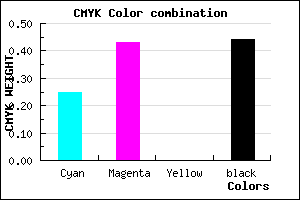 #6C5290 color CMYK mixer