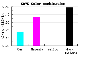 #6C5383 color CMYK mixer