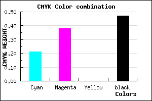 #6C5488 color CMYK mixer