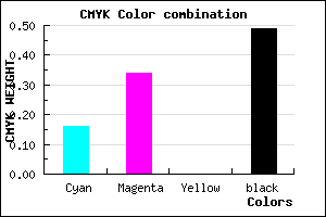 #6C5581 color CMYK mixer