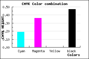 #6C5686 color CMYK mixer
