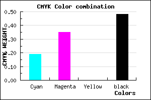 #6C5785 color CMYK mixer
