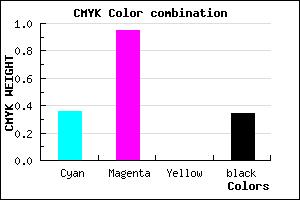 #6C09A9 color CMYK mixer