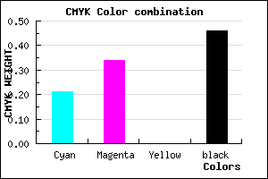 #6C5B89 color CMYK mixer