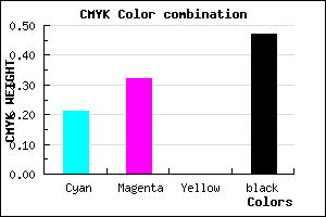 #6C5C88 color CMYK mixer